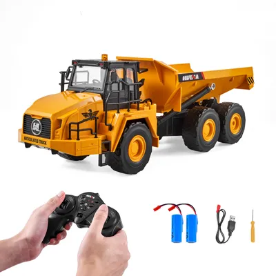 Image de Camion benne télécommandé VEVOR, jouet, 11 canaux, échelle 1:16, camion benne télécommandé, camion de chantier télécommandé, 2 piles, convient aux enfants à partir de 8 ans