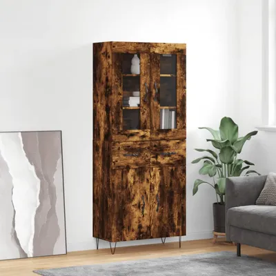 Obrázek produktu pro vidaXL Highboard kouřový dub 69,5x34x180 cm výrobek ze dřeva