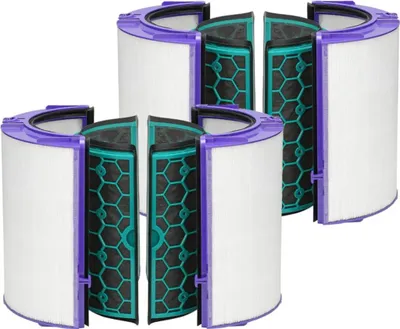 Produktbild von 2x HEPA-Filter + Aktivkohlefilter passend für Dyson Pure Cool TP04 TP05 HP04 HP05 DP04 DP05 Luftreiniger - ersetzt 969048-02 Ersatzfilter Luftfilter