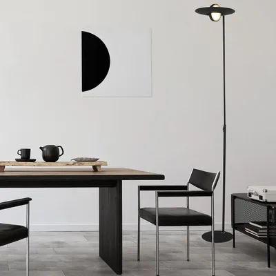 Produktbild von Besselink licht ST1477ZW, Schwarz, Wohnzimmer, Metall, IP20, 1 Glühbirne(n), 22 W