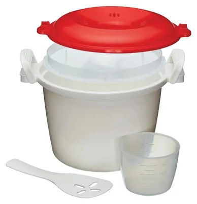Productafbeelding van KitchenCraft - Rijstkoker en stoomoven, gemaakt van BPA-vrij kunststof, 1,5 liter inhoud