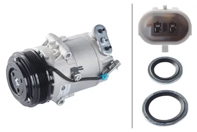 Image de Compresseur de climatisation 12 V, Ø 110 mm, HELLA Thermo-Expertise, compatible notamment avec l'OPEL CORSA