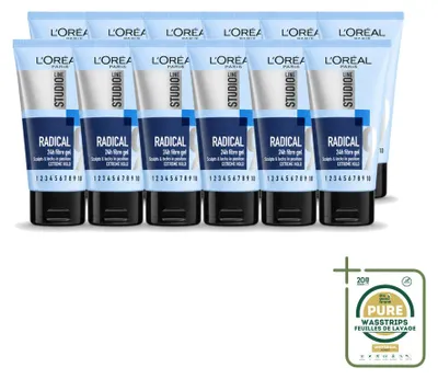 Immagine prodotto di 12 confezioni di L'Oréal Paris Studio Line Radical 24H Gel Super Forte, 150 ml - Confezione da 12 pezzi