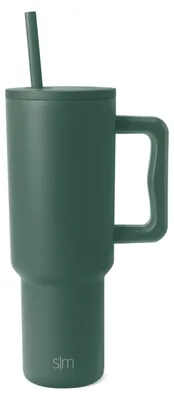 Produktbild von Simple Modern Thermobecher mit Strohhalm und Griff | Isolierter Edelstahl-Trinkb