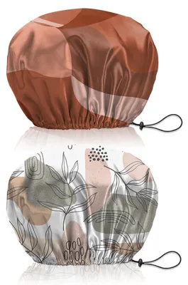 Image de Lot de 2 bonnets de douche réutilisables et imperméables pour femmes