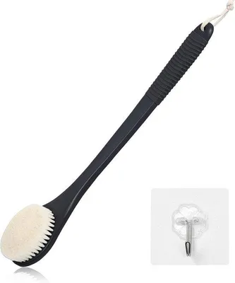 Produktbild von Rückenbürste Körperbürste - Antirutschgriff - 43 cm - Schwarz