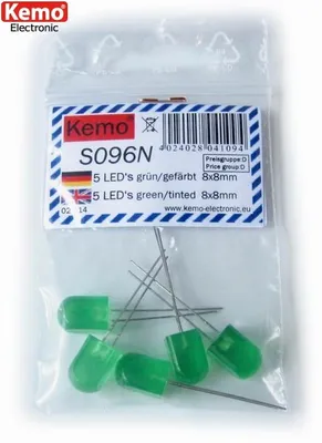 Produktbild von LED 8x8mm grün gefärbt ca. 5 Stück