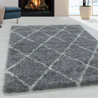 Produktbild von Ayyildiz Hali ALVOR801503401GREY, Teppich, Polypropylen (PP), Grau, Rechteck, 800 mm, 1500 mm