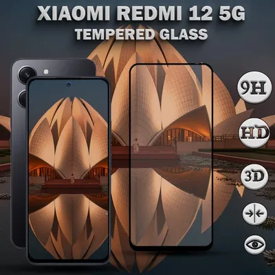 Produktbild von 1-Pack XIAOMI REDMI 12 5G Displayschutzfolie - Gehärtetes Glas 9H - Super Qualität 3D