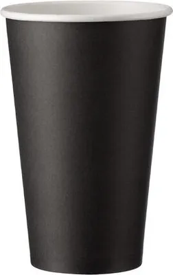 Produktbild von 200x Heiß- und Kaltgetränkebecher CoffeeToGo Pappbecher schwarz 400ml 510ml Ø 90mm