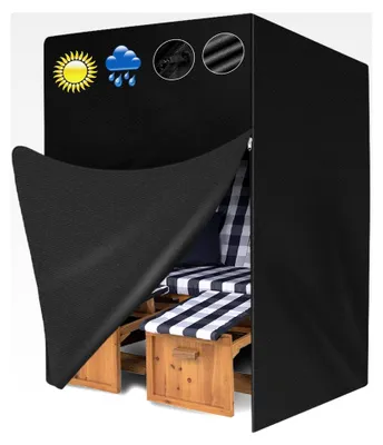 Produktbild von Winterfeste Schutzhülle für Strandkörbe, 420D Oxford Abdeckung, wasserdicht und wetterfest (135x105x175/140cm)