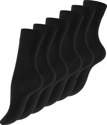Produktbild von Cotton Prime® Gesundheitssocken 6 Paar, ohne Gummibund 35-38 schwarz