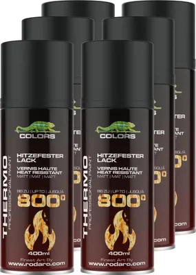 Produktbild von COLORS Hitzefest Sprühlack - bis 650°C - Schwarz matt