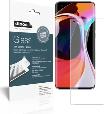 Produktbild von 2x Schutzfolie für Xiaomi Mi 10 Pro - Anti-Shock 9H Folie dipos Glass Kunststoffglas