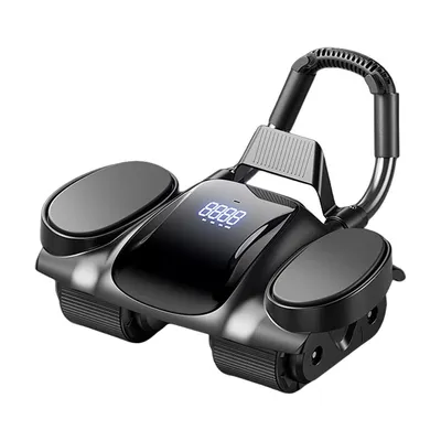 Produktbild von Bauchtrainer-Rad mit Kniematte – Bauchmuskeltrainer mit Ellbogenstütze, automatischer Rückfederung, Großes digitales LCD-Display