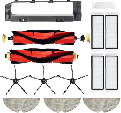 Produktbild von Ersatzteile für Xiaomi Roborock Staubsauger S5 Max S6 Max S6 Pure S6 MaxV S50 S51 S55 S60 S65 S5 S6, Zubehör-Kit Hauptbürste, Seitenbürste, HEPA Filter, Reinigungswerkzeug