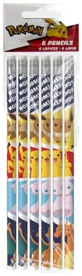 Obrázok produktu pre Sada 6 ceruziek Pokémon s gumou