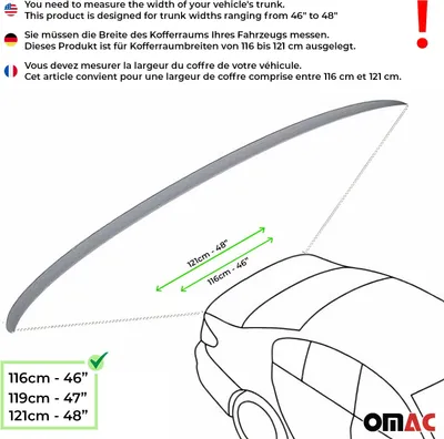 Image de Lèvre de spoiler de coffre Aileron arrière peint en blanc 1 pièce flexible