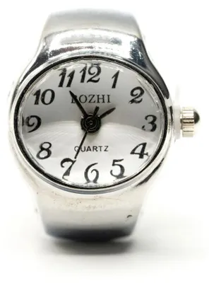 Produktbild von Uhr Funktioniert Ring Miniblings Fingerring Uhrzeit WEISS