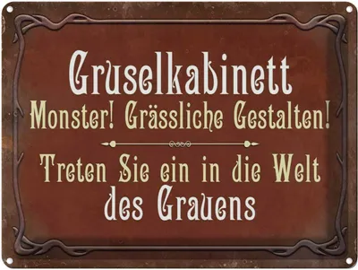 Produktbild von vianmo Blechschild 30x40 cm Gruselkabinett Treten Sie ein Spruch Zitat