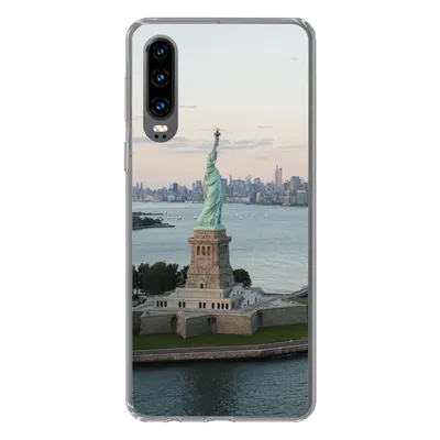 Produktbild von MuchoWow® Handyhülle Schutzhülle Hülle für Huawei P30 New York - Freiheitsstatue - Amerika Silikon Softcase Handy Hülle - Kartenbesitzer