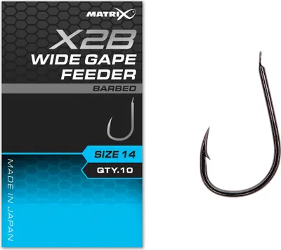 Image de Matrix X2B Wide Gape Feeder Barbed Hooks - 14