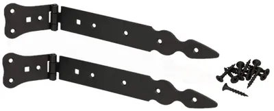 Zdjęcie produktu dla KOTARBAU® Taśma do drzwi, zawias do bramy, zawias do drzwi, wspornik montażowy, 250 mm, czarny, zestaw 2 sztuki