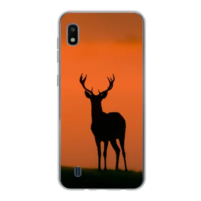 Produktbild von MuchoWow® Handyhülle Schutzhülle Hülle für Samsung Galaxy A10 Hirsch - Scherenschnitt - Nebel Silikon Softcase Handy Hülle - Schutzhülle