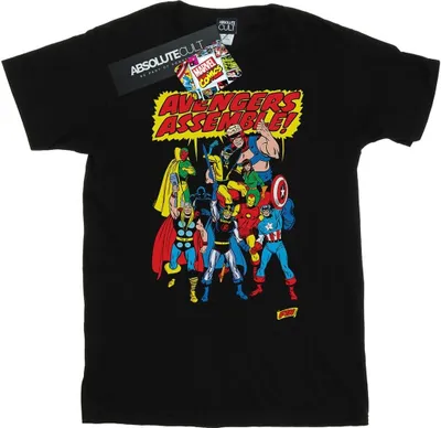 Produktbild von Marvel Comics - "Avengers Assemble" T-Shirt für Herren BI37947 (L) (Schwarz)