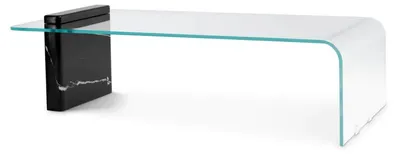 Obrázek produktu pro Casa Padrino konferenční stolek se skleněnou deskou černý 133,5 cm - nábytek