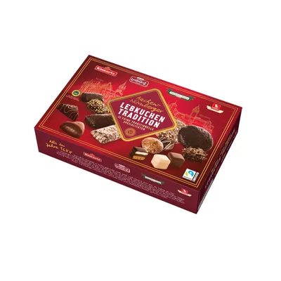 A box of Lambertz Lebkuchen Tradition cookies.