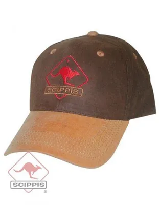 Produktbild von Scippis Oilskin Cap Westerncap Regencap tan-braun