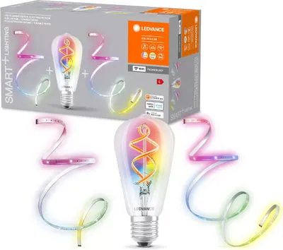 Image de Ledvance LED Smart+ Bundle LED Filament Edison 4,5W E27 + 2m de bande LED + 1m d'extension de bande Dimmable App Google Alexa WiFi