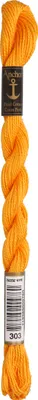 Produktbild von Anchor Perlgarn Stärke 5 4585000-00303 dottergelb Stickgarn, 100 % Baumwolle, 5g Strängchen