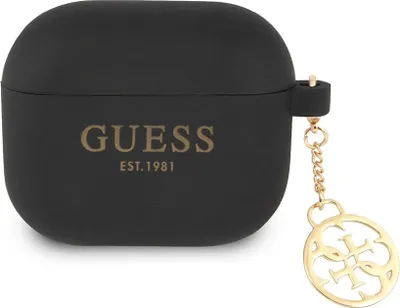 Produktbild von Guess GUA3LSC4EK AirPods 3 Cover schwarz/schwarz Charm 4G Collection Schutzhülle