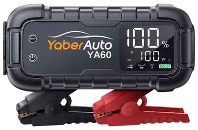 Imagen del producto de Batería de arranque de emergencia - 6000 A de corriente de pico - 26800 mAh de capacidad - Batería de iones de litio - 12 voltios