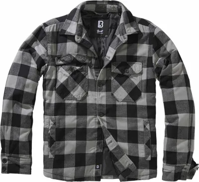 Produktbild von Brandit Lumber Jacke, schwarz/hellgrau, M