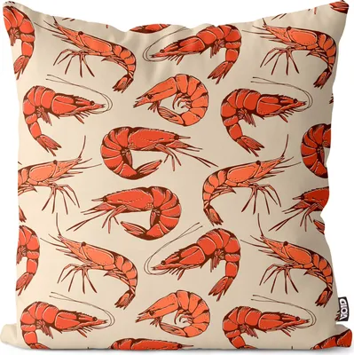 Produktbild von VOID Shrimps Garnelen Cartoon Kissenbezug Kissenhülle Sofakissen Kissen Deko Outdoor-Kissen Dekokissen