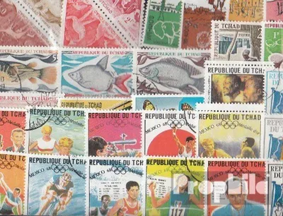 Produktbild von Briefmarken Tschad 50 verschiedene Marken