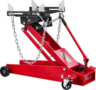 Produktbild von Niedriger Wagenheber, 1000 lbs / 0,45 Tonnen Hubkraft Teleskop-Wagenheber, 16-64 cm Hubhöhe, 360° drehbare Vorderräder, Hochleistungs-Hebevorrichtung für Werkstatt, Reparaturbetrieb