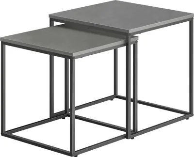 Obrázek produktu pro Konferenční stolek čtvercový 2 kusy beton