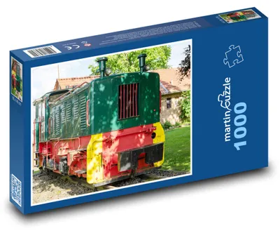 Zdjęcie produktu dla Puzzle 1000 Kolorowa lokomotywa kolejowa - martinpuzzle