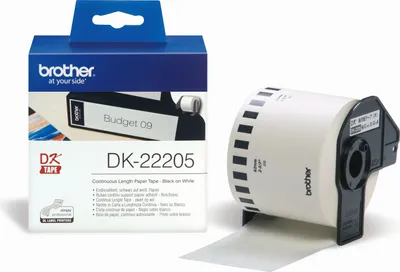 Produktbild von Brother Endlosetiketten Papier weiß, 30,48 m x 62 mm   DK-22205