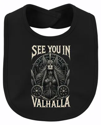 Produktbild von See You In Valhalla Walküre Wikinger Kriegerin Raben Odin Nordisch Baby, Schwarz, Einheitsgröße