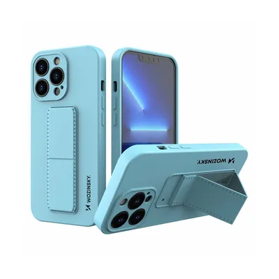 Produktbild von Kickstand Hülle Bumper kompatibel mit iPhone 13 Sky Blau