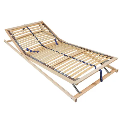Produktbild von BeCo Lattenrost Blue Line KF, 80 x 200 cm, Blauer Engel, ultraflach, 33 Leisten, montiert, Kopf- & Fußteil verstellbar