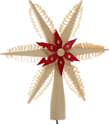 Produktbild von Baumschmuck Christbaumspitze Natur Rot BxHxT 20x20x3cm NEU