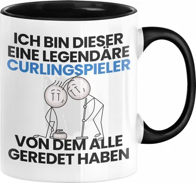 Produktbild von Curlingspieler Geschenk Tasse Lustige Geschenkidee Geburtstag für Curlingspieler Ich Bin Dieser Legendäre Curlingspieler Von Dem Alle Geredet Haben Kaffee-Becher (Schwarz)