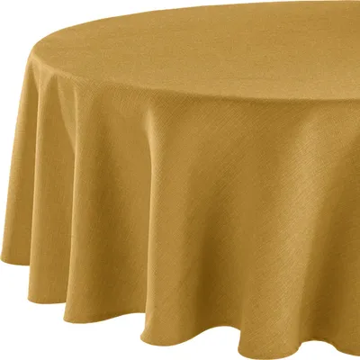 Produktbild von Erwin Müller Tischdecke Krefeld" curry rund: 170 cm Ø"