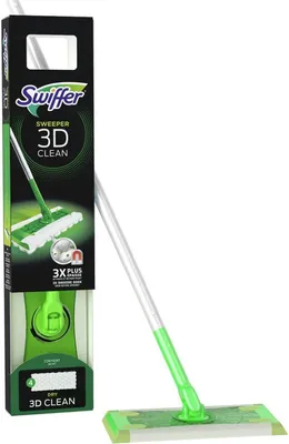 Productafbeelding van Swiffer Starterkit Vloer 3D Clean + 4X Droge + 2X Nat Doekjes (1 Set)